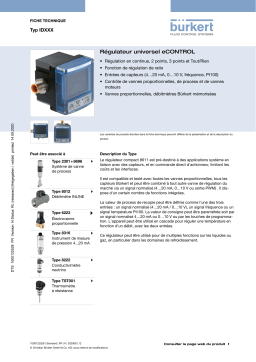 Burkert 8611 eCONTROL Fiche technique