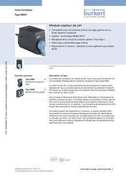 Burkert 8905 Online Analysis System Fiche technique