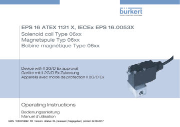 2873 | Burkert 2863 Direct acting 2-way basic proportional valve Manuel utilisateur | Fixfr