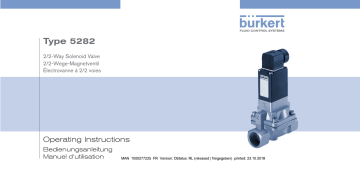 Burkert 5282 Servo-assisted 2/2-way diaphragm valve Manuel utilisateur | Fixfr