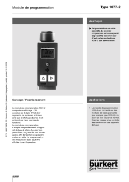 Burkert 1077 Control Unit Fiche technique
