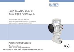 Burkert 8098 FLOWave SAW flowmeter Manuel utilisateur