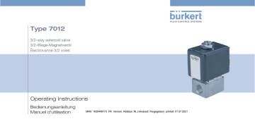 Burkert 7012 Direct-acting 3/2-way plunger valve Manuel utilisateur | Fixfr