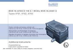 Burkert 8793 Digital electropneumatic Process Controller SideControl Manuel utilisateur