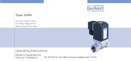 Burkert 0290 Servo-assisted 2/2-way diaphragm valve Manuel utilisateur