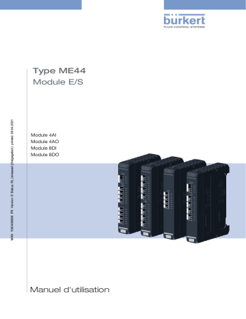 Burkert ME44 I/O module Manuel utilisateur | Fixfr