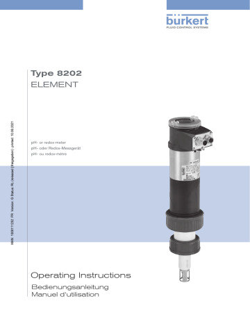 Burkert 8202 pH or redox potential transmitter Manuel utilisateur | Fixfr