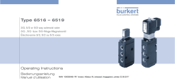 Burkert 6518 Servo-assisted 3/2 way Solenoid Valve Manuel utilisateur