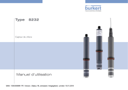 Burkert 8232 Chlorine sensor Manuel utilisateur