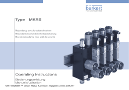 Burkert MKRS Redundancy valve block Manuel utilisateur