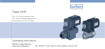 Burkert 0131 Direct-acting 2/2-way or 3/2-way toggle valve Manuel utilisateur | Fixfr