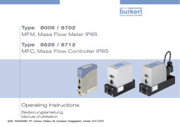 Burkert 8626 Mass flow controller Manuel utilisateur