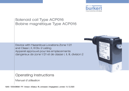 Burkert 0331 Direct-acting 2/2 or 3/2-way pivoted armature valve Manuel utilisateur