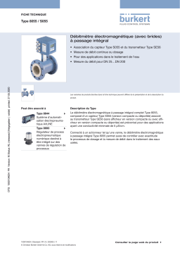 Burkert 8055 Electro-magnetic flowmeter Fiche technique