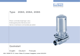 Burkert 2063 2/2 way diaphragm valve Manuel utilisateur