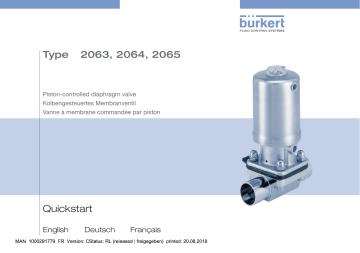 2065 | 2064 | Burkert 2063 2/2 way diaphragm valve Manuel utilisateur | Fixfr