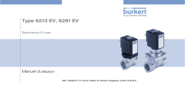 6281 | Burkert 6213 Servo-assisted 2/2 way diaphragm valve Manuel utilisateur | Fixfr