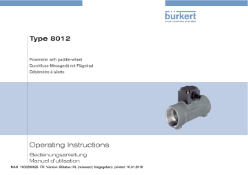 SE12 | Burkert 8012 Flowmeter Manuel utilisateur | Fixfr