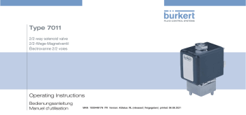 Burkert 7011 Direct-acting 2/2-way plunger valve Manuel utilisateur | Fixfr