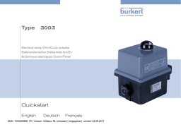 Burkert 3003 Electrical Rotary Actuator Manuel utilisateur