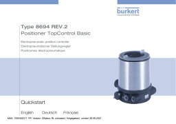 Burkert 8694 Digital electropneumatic positioner Manuel utilisateur