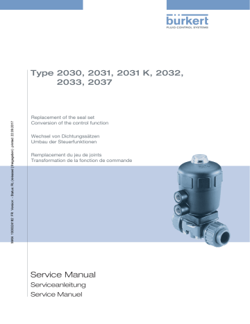 2032 | 2030 | 2033 | Burkert 2031 2/2-way diaphragm valve Manuel utilisateur | Fixfr
