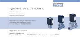 Burkert 5406 Piston valve 2/2 way servo-assisted Manuel utilisateur