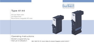 Burkert 6144 3/2-way flipper solenoid valve Manuel utilisateur | Fixfr