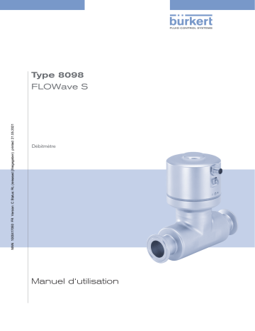 Burkert 8098 FLOWave SAW flowmeter Manuel utilisateur | Fixfr