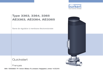 Burkert 3363 2/2 way diaphragm valve Manuel utilisateur | Fixfr