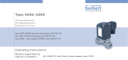 Burkert 0285 Direct-acting 2/2 way plunger valve Manuel utilisateur