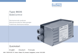 Burkert 8635 Digital electropneumatic Positioner SideControl Manuel utilisateur