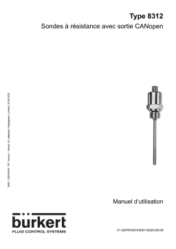 Burkert 8412 RTD temperature sensor Manuel utilisateur