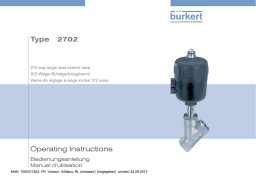 Burkert 2702 Manually operated 2-way angle seat control valve Manuel utilisateur