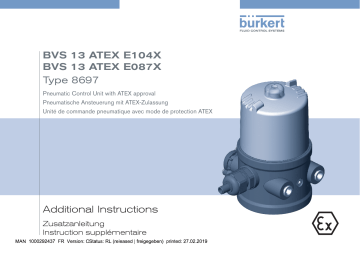 Burkert 8697 Pneumatic control Manuel utilisateur | Fixfr