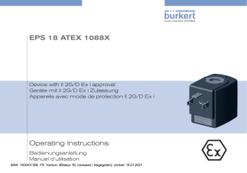 0450 | AC10 | 6519 | 6518 | 6014 | Burkert 6013 Plunger valve 2/2 way direct-acting Manuel utilisateur | Fixfr