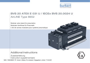 Burkert 8652 AirLINE Manuel utilisateur | Fixfr