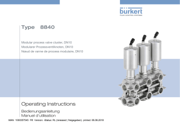 Burkert 8840 Modular process valve cluster Manuel utilisateur | Fixfr