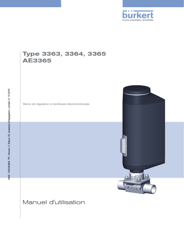 Burkert 3363 2/2 way diaphragm valve Manuel utilisateur | Fixfr