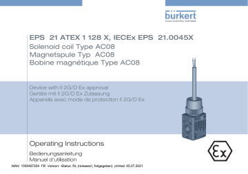 7012 | Burkert 7011 Direct-acting 2/2-way plunger valve Manuel utilisateur | Fixfr