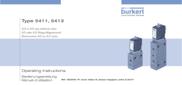 5413 | Burkert 5411 3/2-way solenoid valve Manuel utilisateur | Fixfr