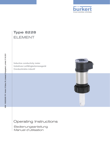 Burkert 8228 Inductive conductivity meter Manuel utilisateur | Fixfr
