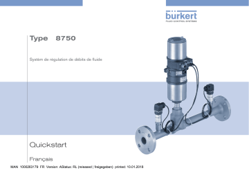 Burkert 8750 Flow rate controller Manuel utilisateur | Fixfr