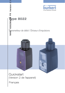 Burkert 8022 Flow transmitter / Pulse divider Manuel utilisateur