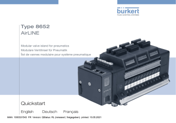 Burkert 8652 AirLINE Manuel utilisateur | Fixfr