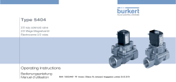 Burkert 5404 Servo-assisted 2/2-way piston valve Manuel utilisateur