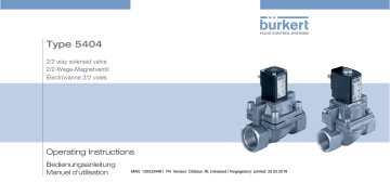 Burkert 5404 Servo-assisted 2/2-way piston valve Manuel utilisateur | Fixfr