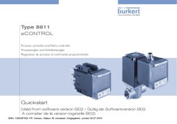 Burkert 8611 eCONTROL Manuel utilisateur