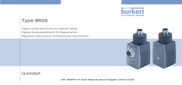 Burkert 8605 PWM control electronics Manuel utilisateur | Fixfr