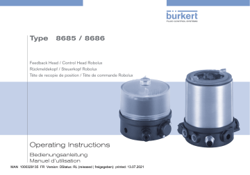 8686 | Burkert 8685 Control- and feedback head Manuel utilisateur | Fixfr